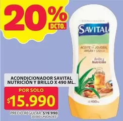 Savital - Acondicionador Nutricion y Brillo