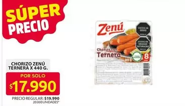Zenú - Chorizo Ternera