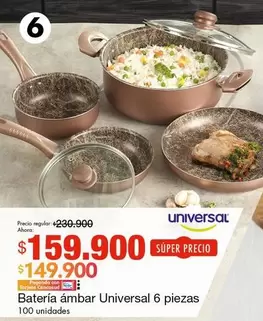 Universal - Batería Ámbar 6 Piezas