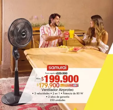 Samurai - Ventilador Airprotec