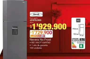 Haceb - Nevera No Frost HAO7164NT40