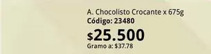 Chocolisto - Crocante x 675g