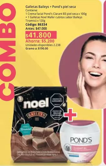 Baileys - Galletas + Pond's piel seca Crema facial