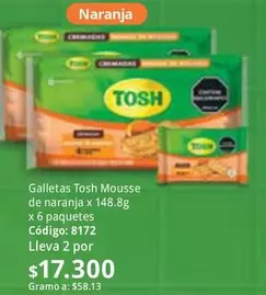 Tosh - Galletas Mousse de naranja