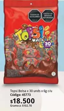 Topsi Molla Bolsa x 30 unds
