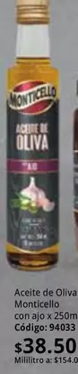 Monticello - Aceite de Oliva con ajo