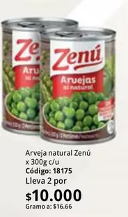 Zenú - Arveja natural