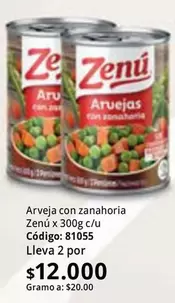 Zenú - Arveja con zanahoria
