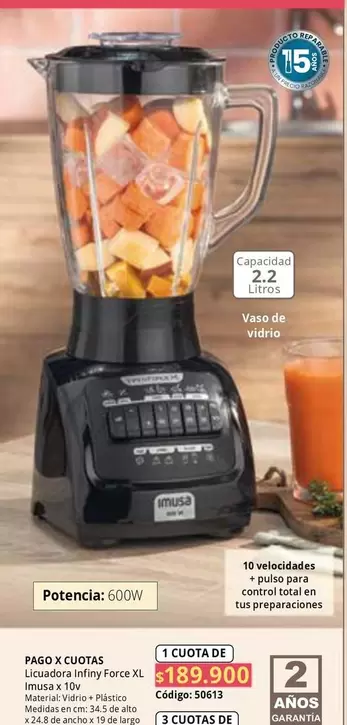 Oster - Licuadora Infiny Force XL