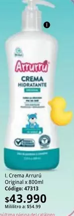 Arrurrú - Crema Original x 800ml Código: 4713