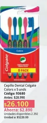 Colgate - Cepillo Dental Colors x 5