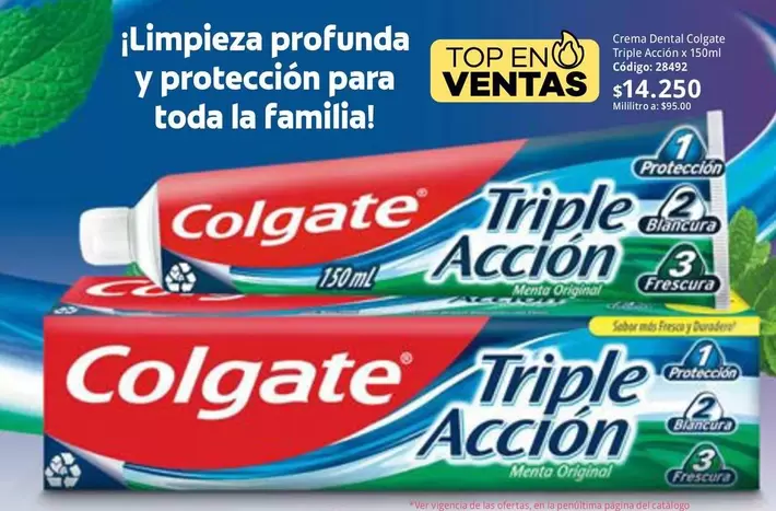 Colgate - Triple Acción Crema Dental