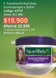 NutriBela - Tratamiento Nutribela Enzimoterapia x 300ml Código: 43737