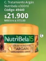 NutriBela - Tratamiento Argán Nutribela x300ml Código: 49440