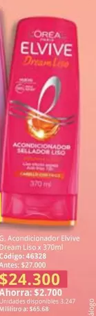 Elvive - Acondicionador Dream Liso x 370ml