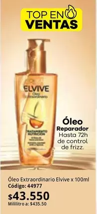 Elvive - Óleo Extraordinario  x 100ml Código: 44977