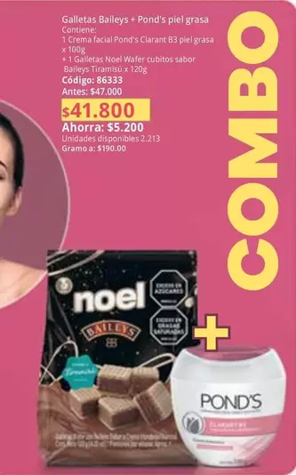 Baileys - Galletas + Pond's piel grasa Crema