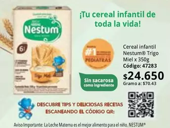 Nestum - Cereal infantil ® Trigo Miel