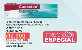 especial - Canesten Clotrimazol 1%