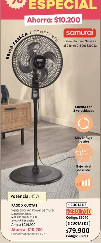 Samurai - Ventilador Air Power