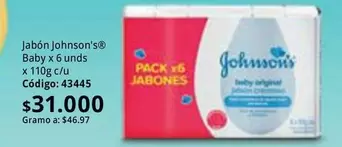 Johnson's - Jabón ® Baby x 6 unds
