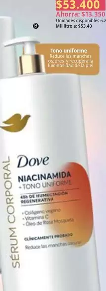 Dove - Sérum Corporal Niacinamida - Tono Uniforme