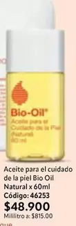 Bio Oil - Aceite para el cuidado de la piel  Natural x 60ml Código: 46253