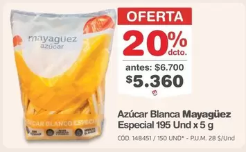 Mayaguez - Azúcar Blanca Especial 195 Und x 5 g