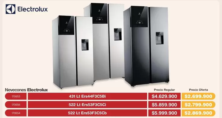 Electrolux - 431 Lt Enr4JF3CSBI / 522 Lt Enr3JF3CSBI / 522 Lt Enr3JF3CSc