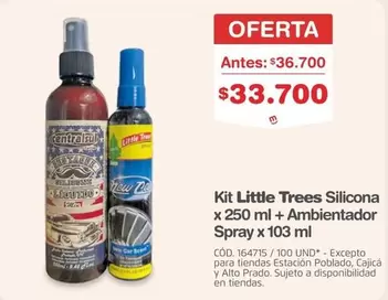Little Trees - Kit  Silicona x 250 ml + Ambientador Spray x 103 ml