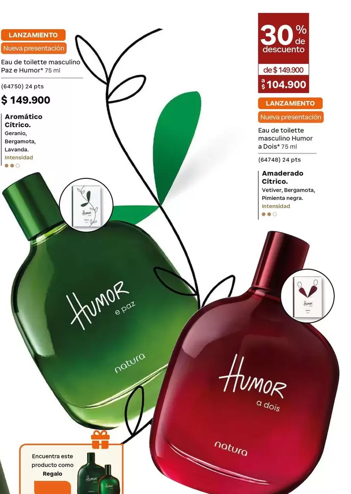 Natura - Eau de toilette masculino Humor a Dois