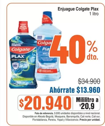 Colgate - Enjuague  Plax