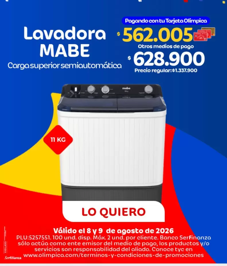 Mabe - Lavadora