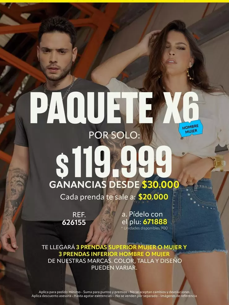 PAQUETE X6