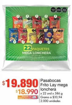 Frito Lay - Pasabocas mega lonchera