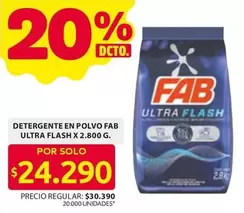 Fab - DETERGENTE EN POLVO ULTRA FLASH