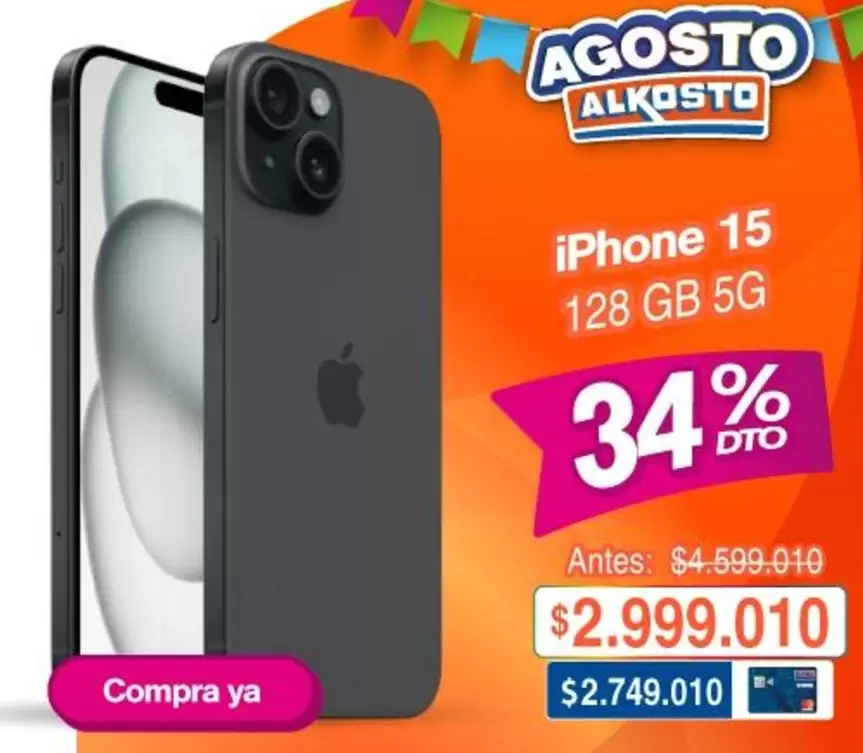 Apple - iPhone 15 128 GB 5G