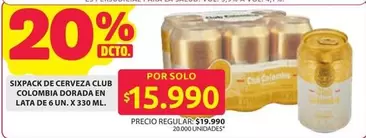 Club Colombia - SIXPACK DE CERVEZA EN LATA