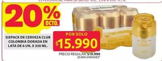 Club Colombia - SIXPACK DE CERVEZA EN LATA