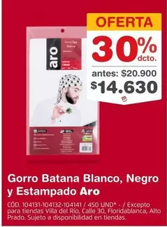 Aro - Gorro Batana Blanco, Negro y Estampado