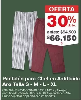 Chef - Pantalón para en Antifluid