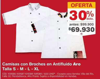 Aro - Camisas con Broches en Antifluid