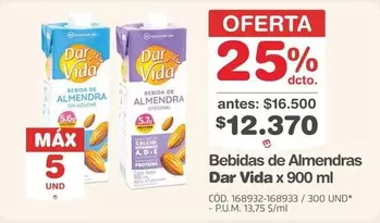 vida - Bebidas de Almendras x 900 ml