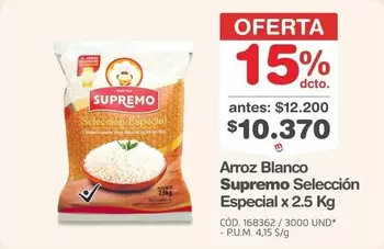 Supremo - Arroz Blanco Selección Especial x 2.5 Kg
