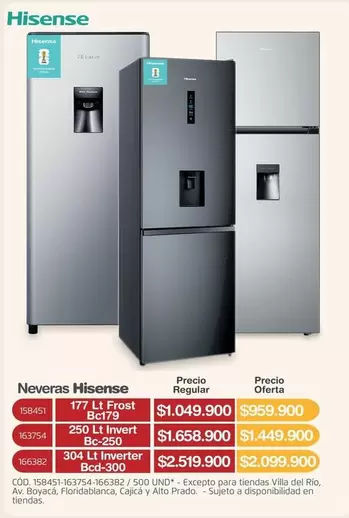Hisense - Neveras