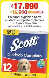Scott - Papel Higiénico Cuidado Completo Triple Hoja