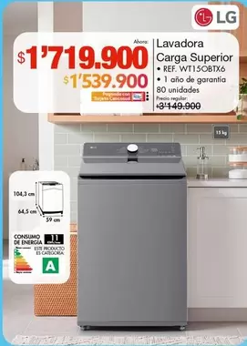 LG - Lavadora Carga Superior