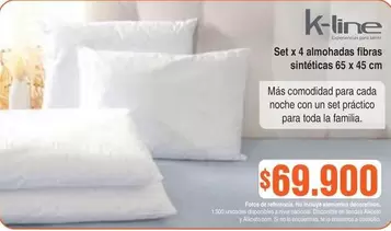 no - Set x 4 almohadas fibras sintéticas
