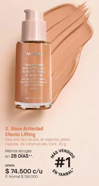 Yanbal - Base Antiedad Efecto Lifting