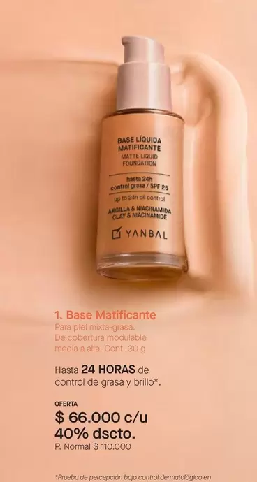 Yanbal - Base Líquida Matificante